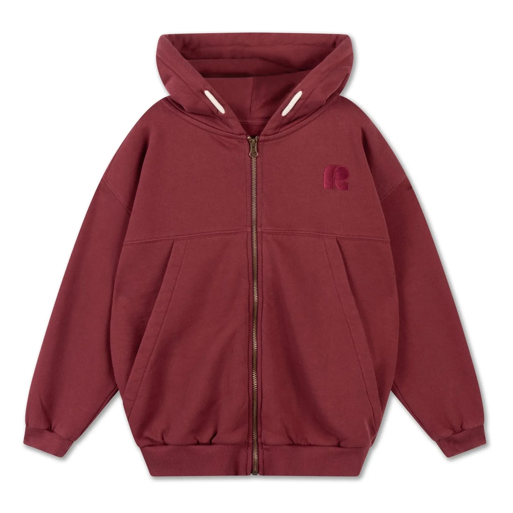 Repose AMS – Sweatshirt mit Reißverschluss aus Bio-Baumwolle | Bordeaux