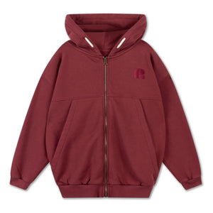 Repose AMS – Sweatshirt mit Reißverschluss aus Bio-Baumwolle | Bordeaux