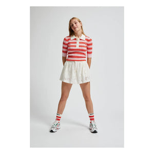 Indee - Broderie Anglaise Minirock Vendee | Weiß