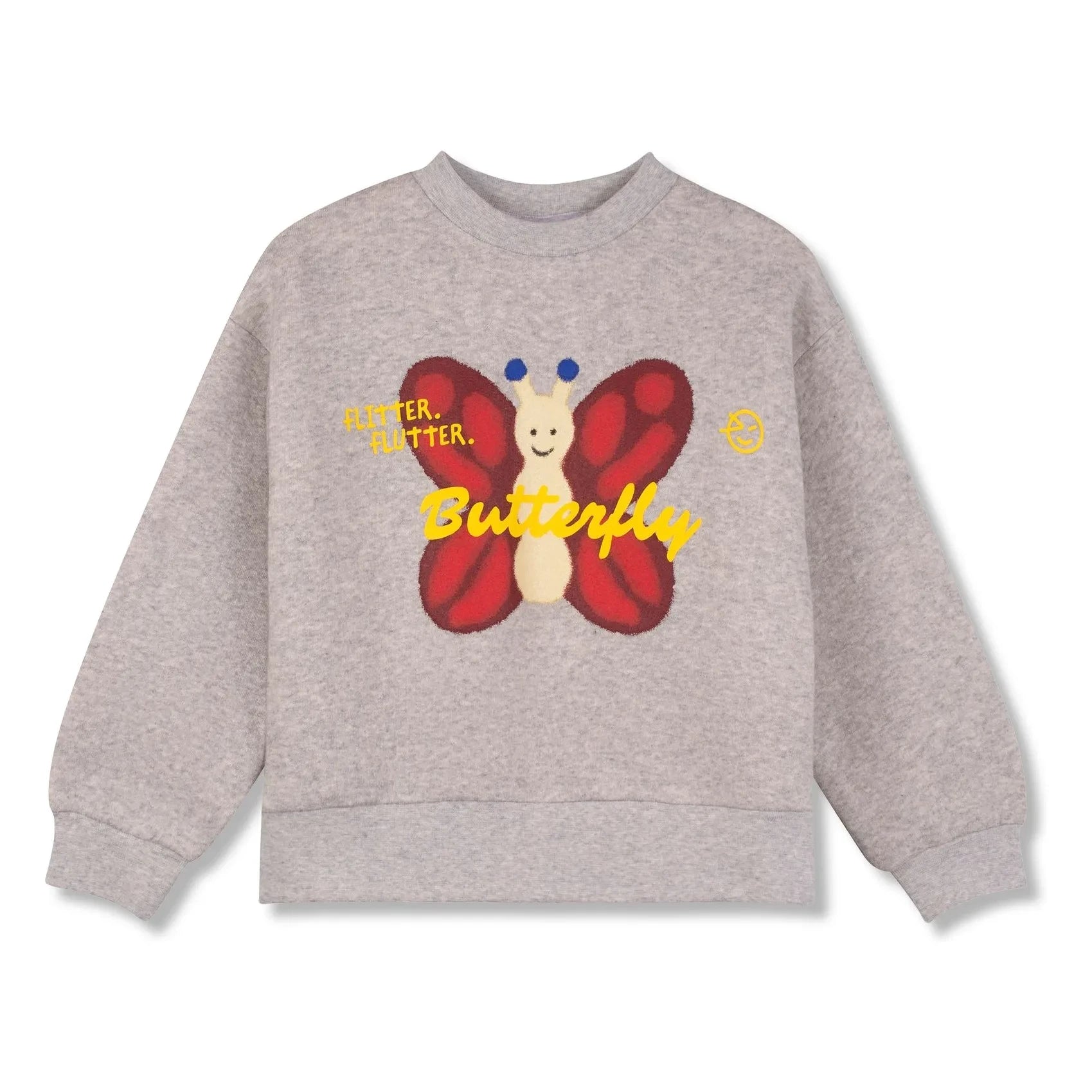 Wynken - Schmetterling-Sweatshirt | Graumeliert