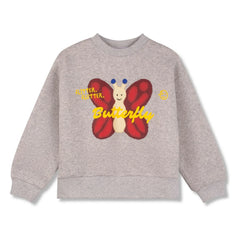 Wynken - Schmetterling-Sweatshirt | Graumeliert