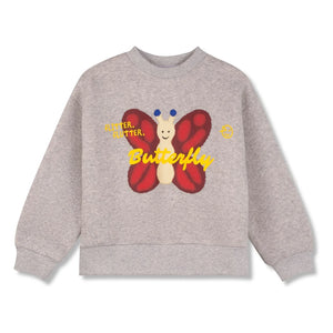 Wynken - Schmetterling-Sweatshirt | Graumeliert