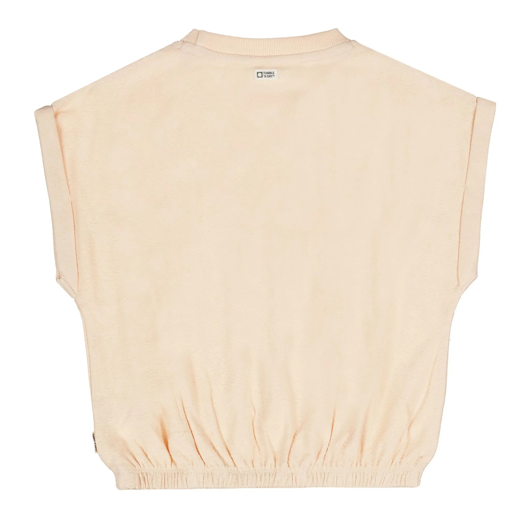 Tumble N'Dry – Kurzer Blumenstrauß T-Shirt aus Bio-Baumwolle | Pfirsich