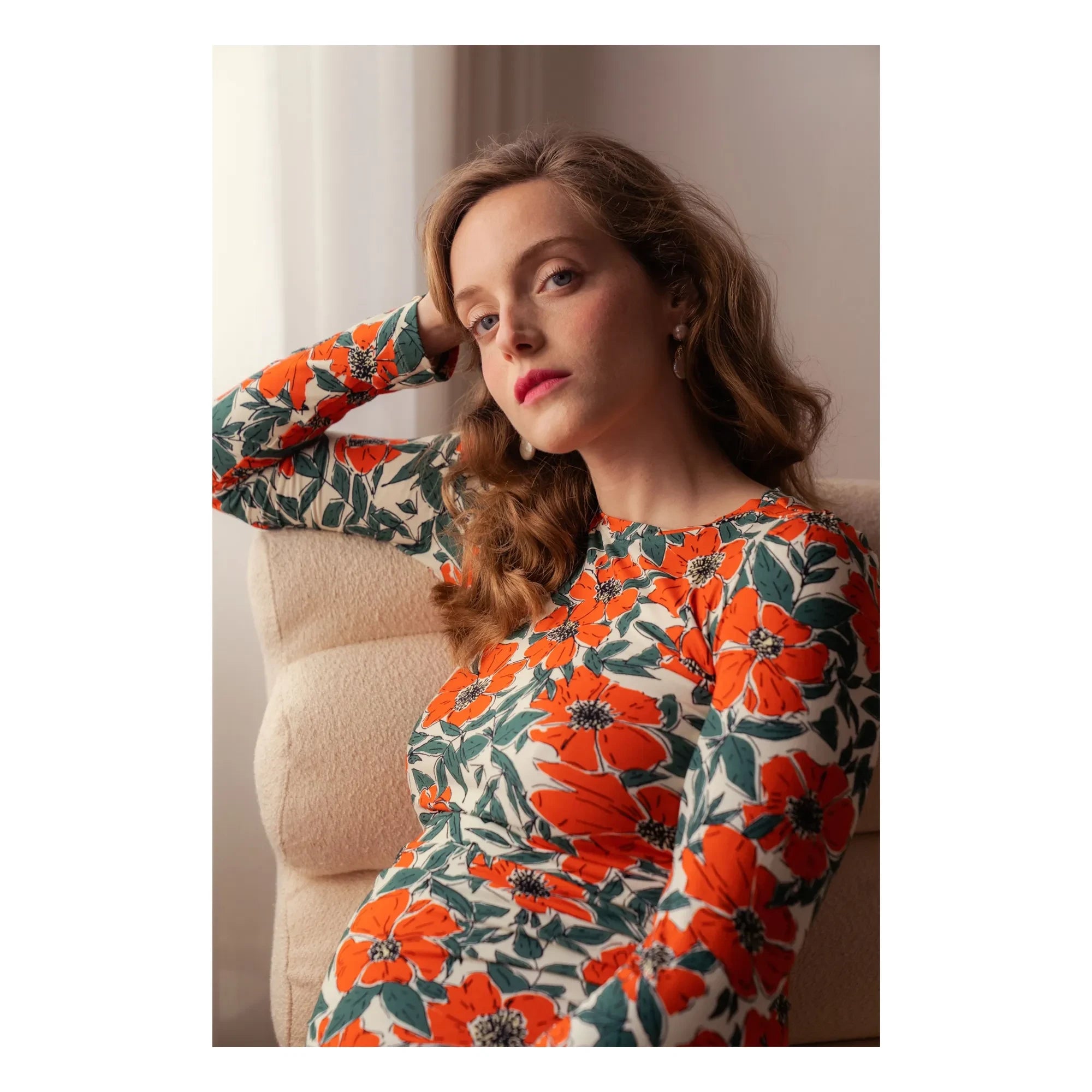 Paloma Collection - Thelma Poppy Hamile Elbisesi | Kırmızı