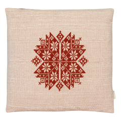 House of Capricorn - Agusta işlemeli yastık | Tuğla kırmızısı