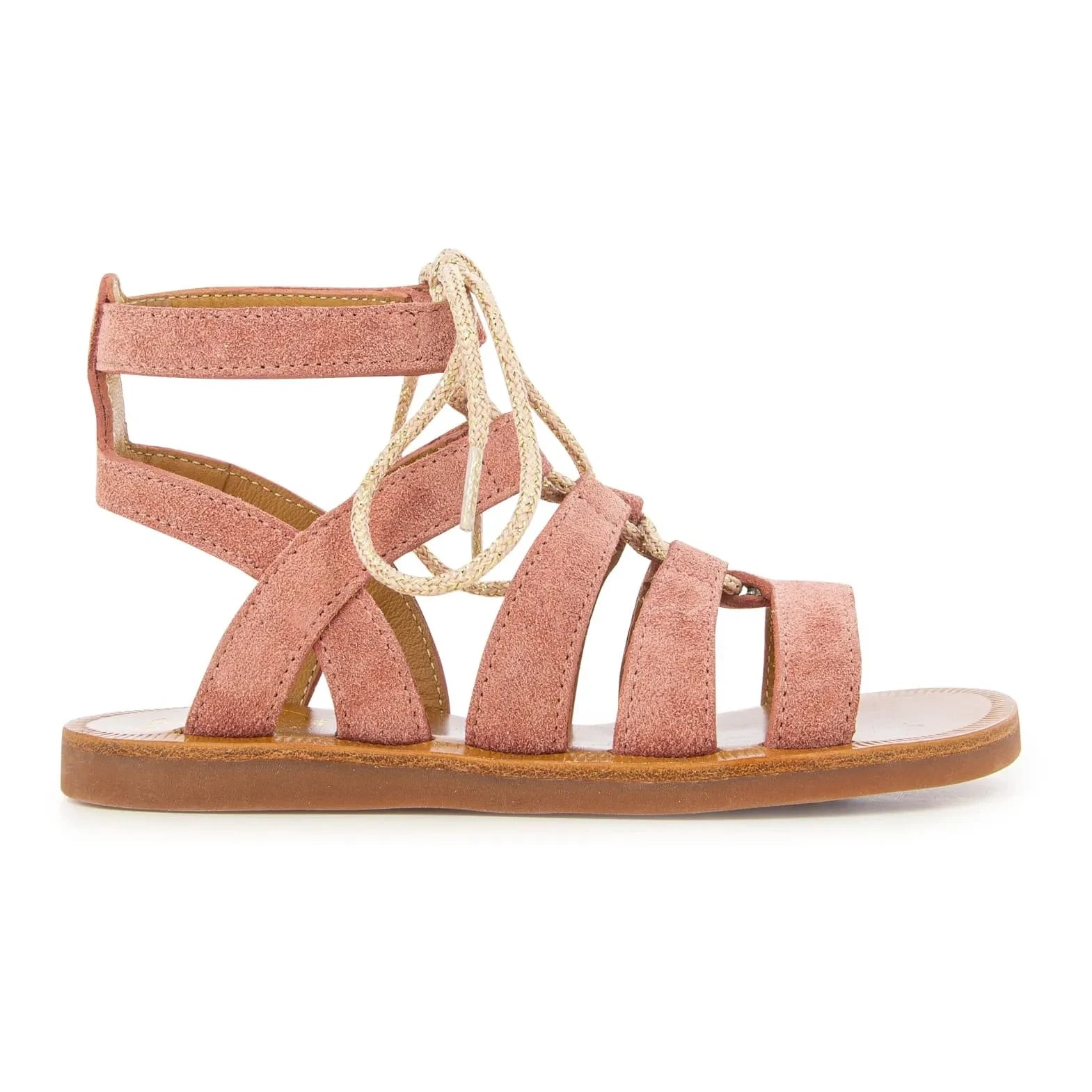 Pom d'Api - Plagette Guily Kemerli sandaletler | Toz Pembe