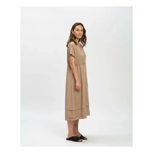Matona - Tencel elbise | Açık kahverengi