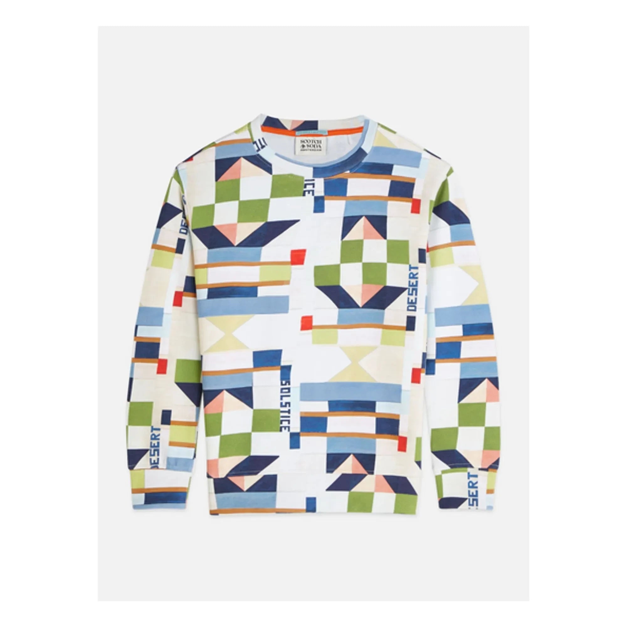 Scotch & Soda – Geometrisches Sweatshirt | Weiß