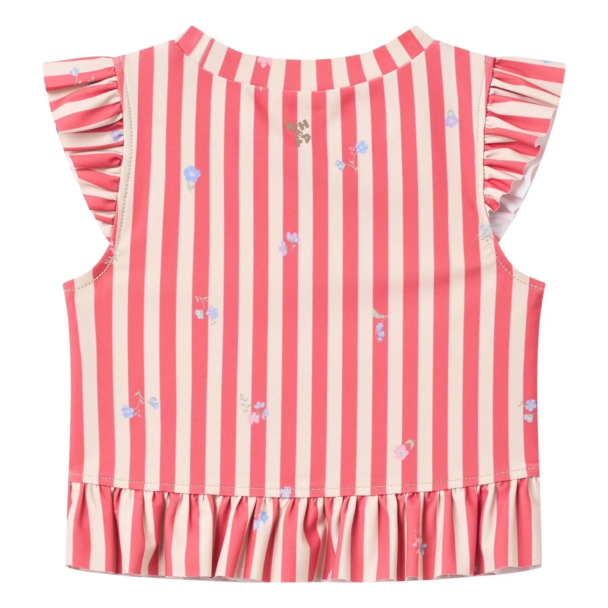 Wheat - Alma Striped Recycled Fibre Swimsuit | Red