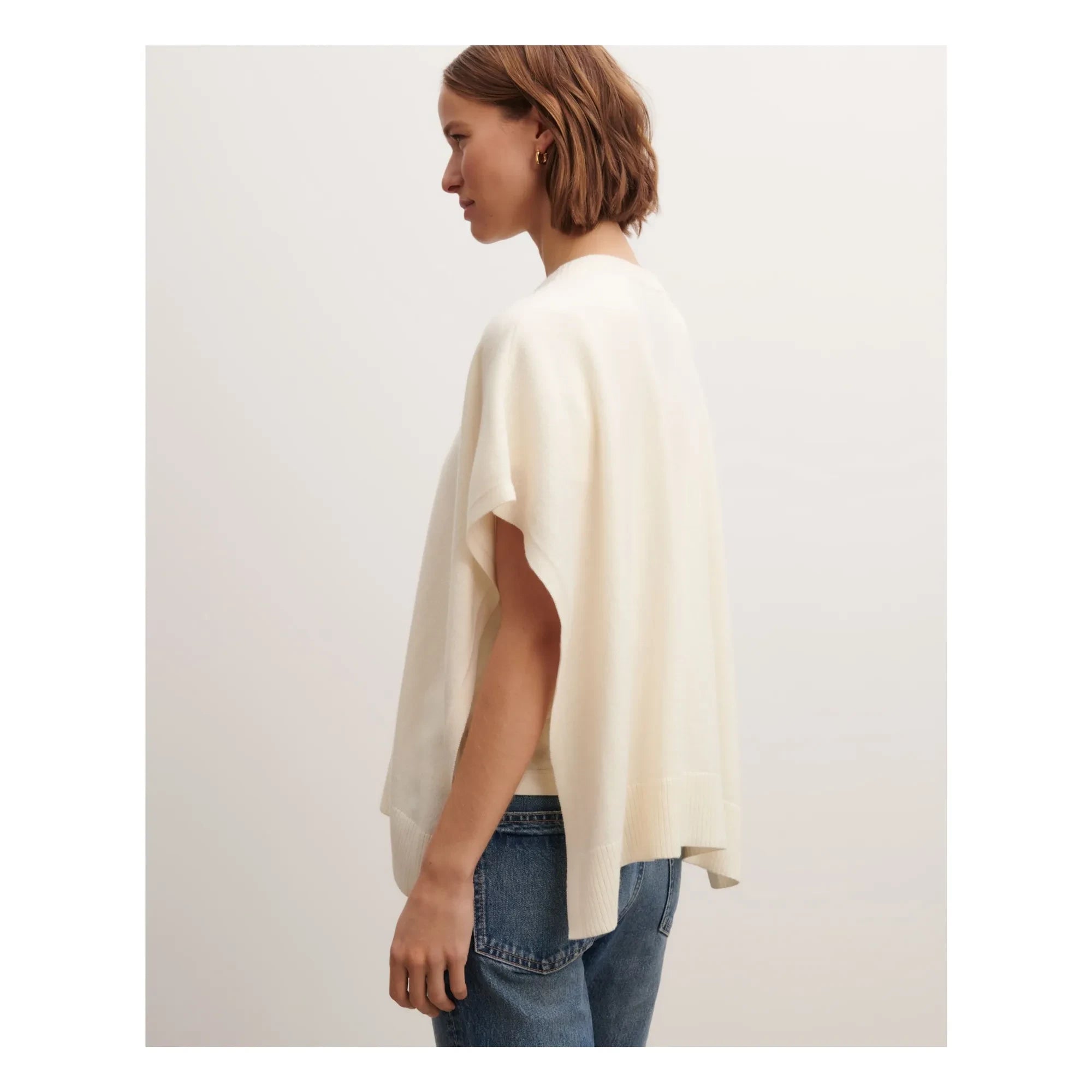 Bompard - Cashmere Boat Neck Poncho | Natural