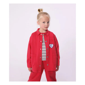 Petit Bateau - Denim Work Jacket | Vermillion