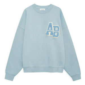 Anine Bing - Oversized Miles Letterman Sweatshirt | Light Blue