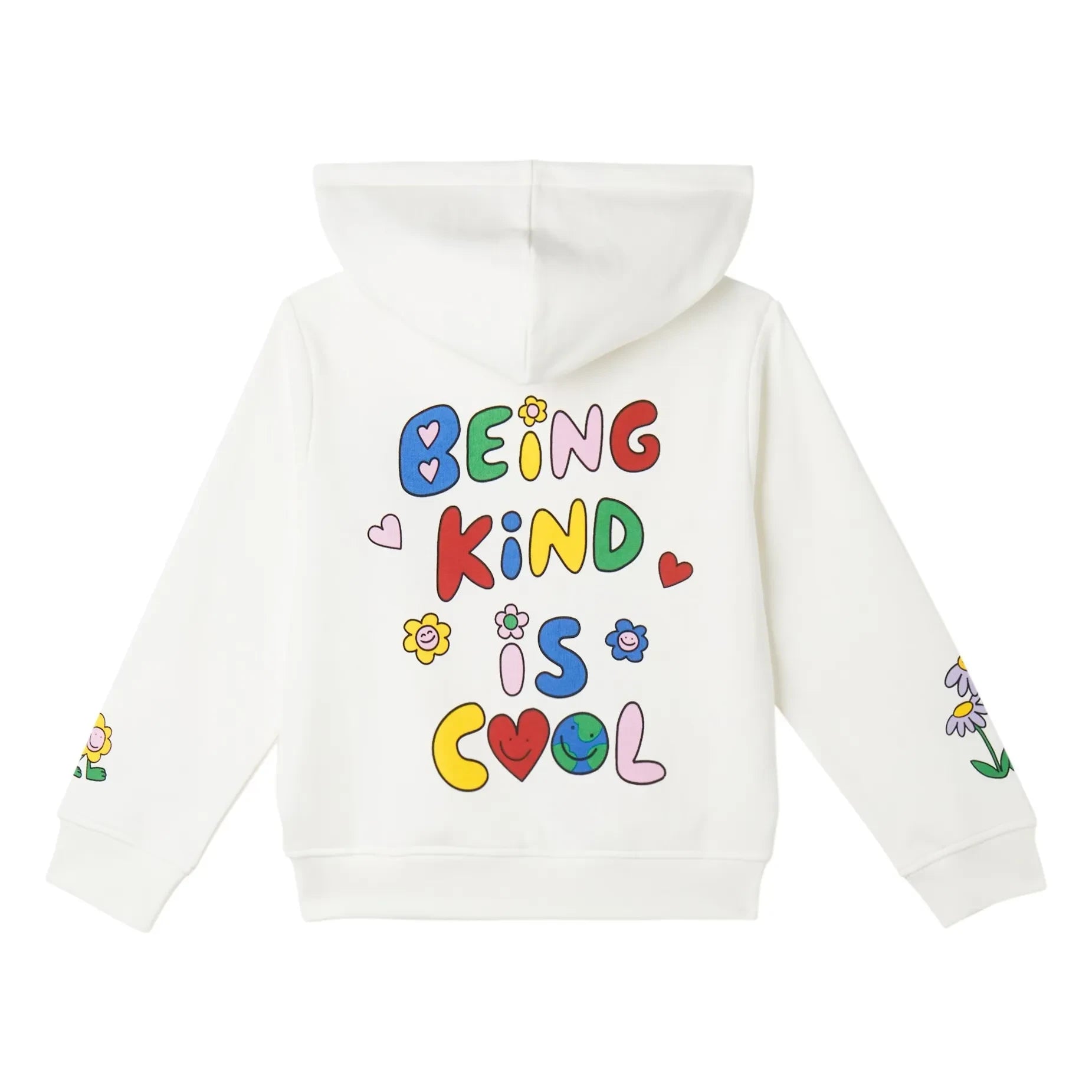 Stella McCartney Kids - Çiçekli Kapüşonlu Sweatshirt | Fildişi