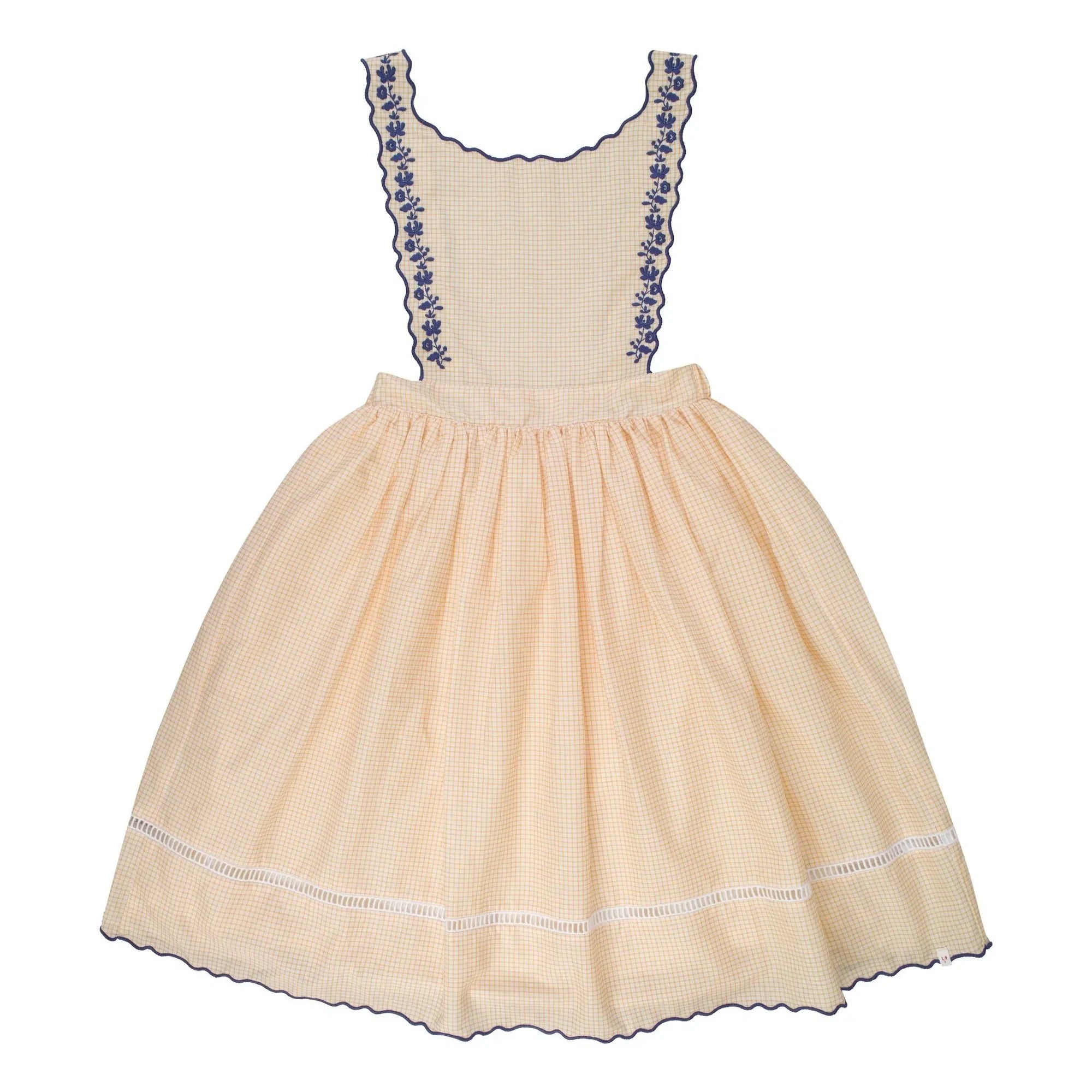 THE LiTTLE POETS - Teresa Carreaux Embroidered Dress | Pale yellow