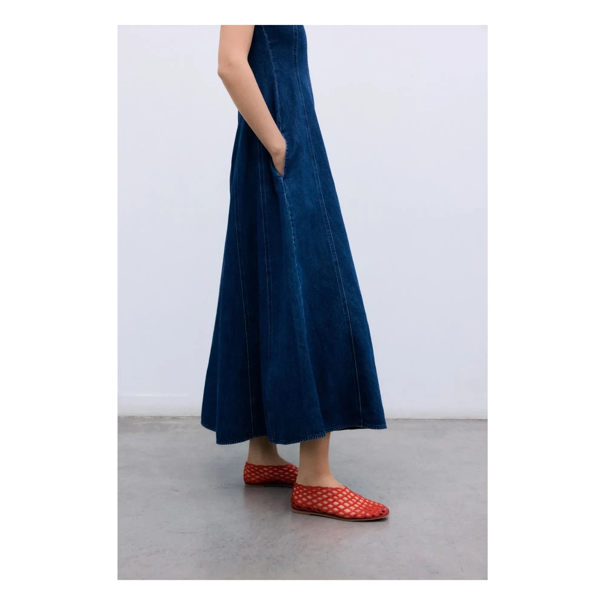 the new society - Kot Pamuk Elbise | Denim Mavi