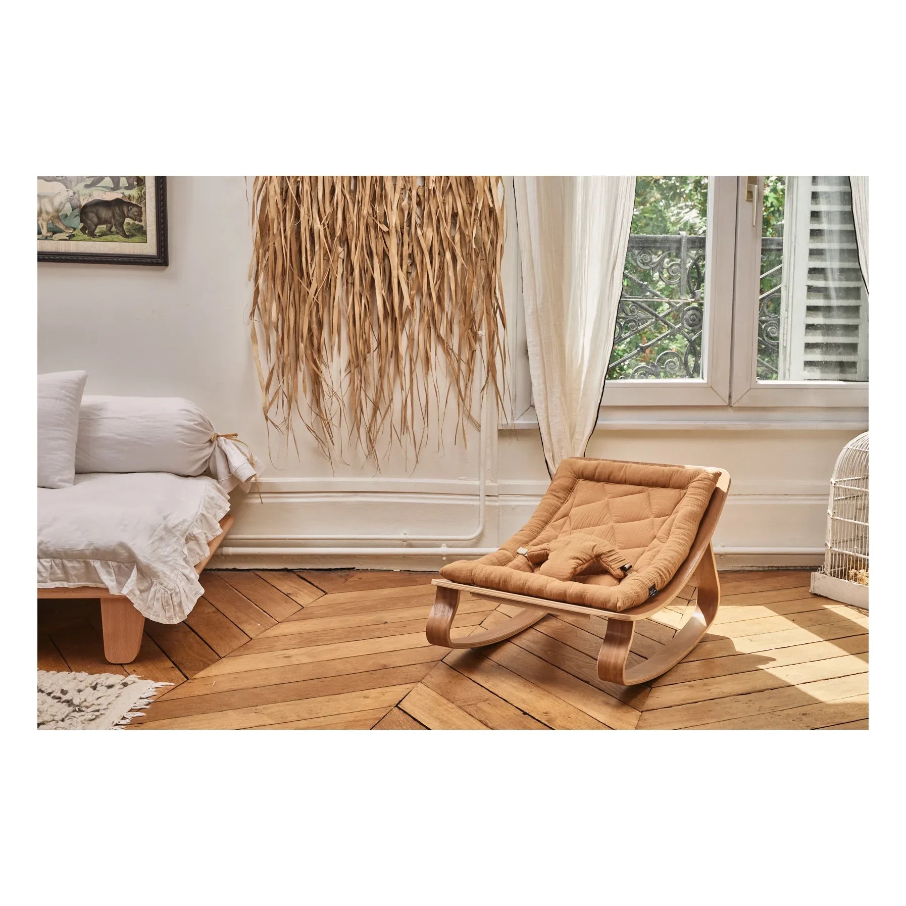 Charlie Crane - Levo Baby Wippe mit Sitzauflage | Camel