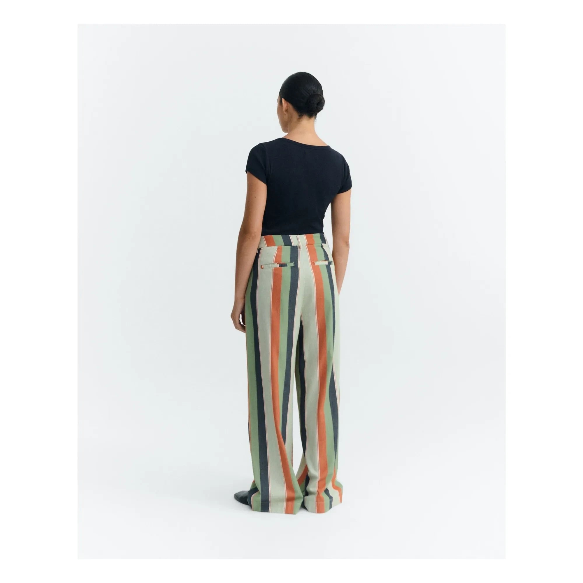 Thinking Mu - Pat Gestreifte Hose Bio-Baumwolle | Orange
