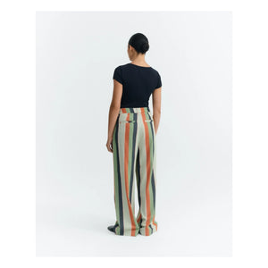 Thinking Mu - Pat Gestreifte Hose Bio-Baumwolle | Orange