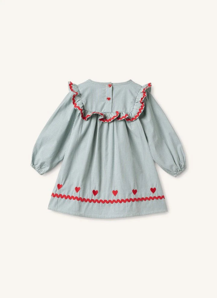 Flöss - Ellis Vichy Dress | Light blue