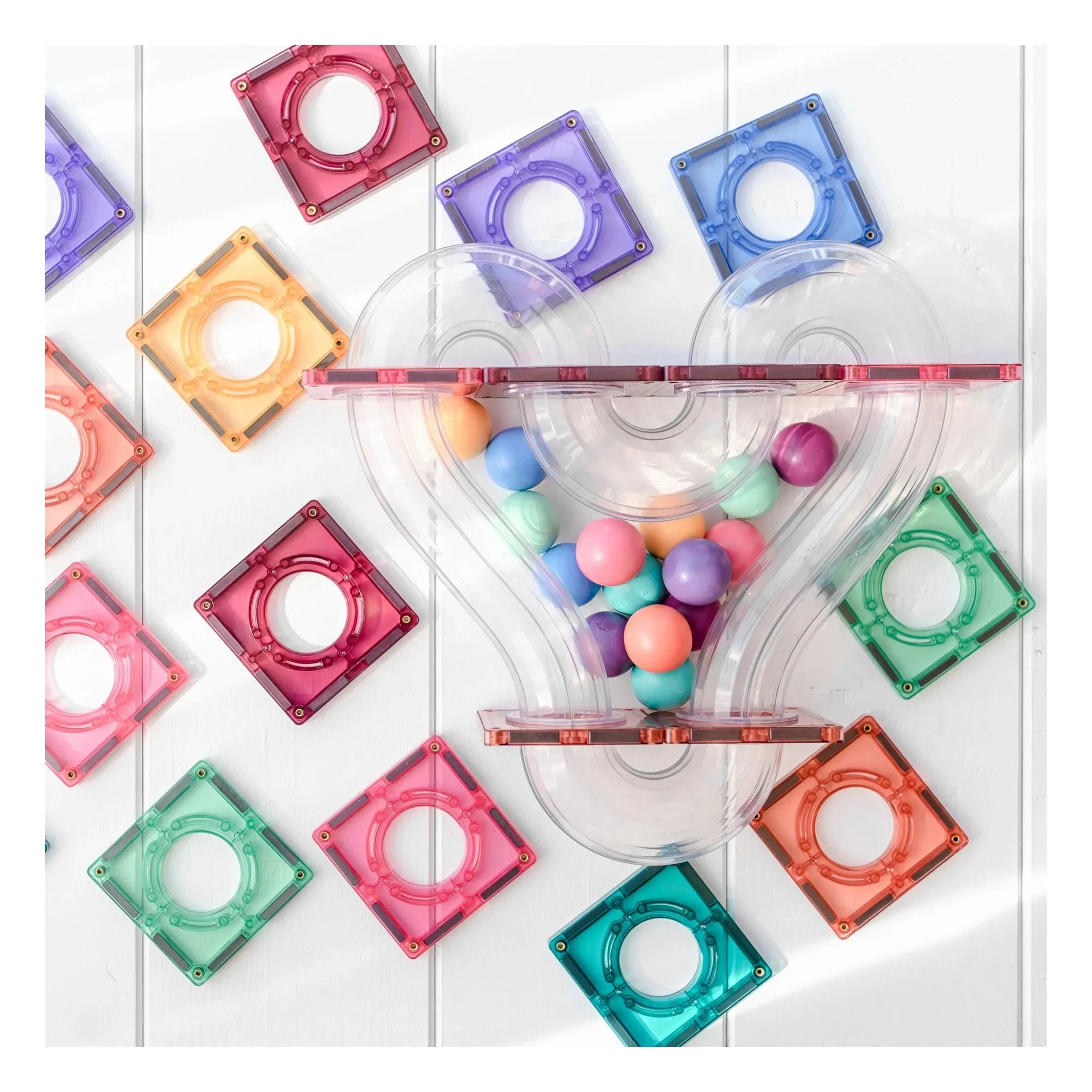 Connetix - Kugelbahn-Paket - 106 Teile | Pastell