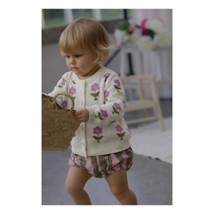 Lililotte - Carla Flowers Cardigan Organik Pamuk | Ekru