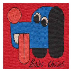 Bobo Choses - Colorblock Organik Pamuklu Köpek Kazak Bebek | Kırmızı
