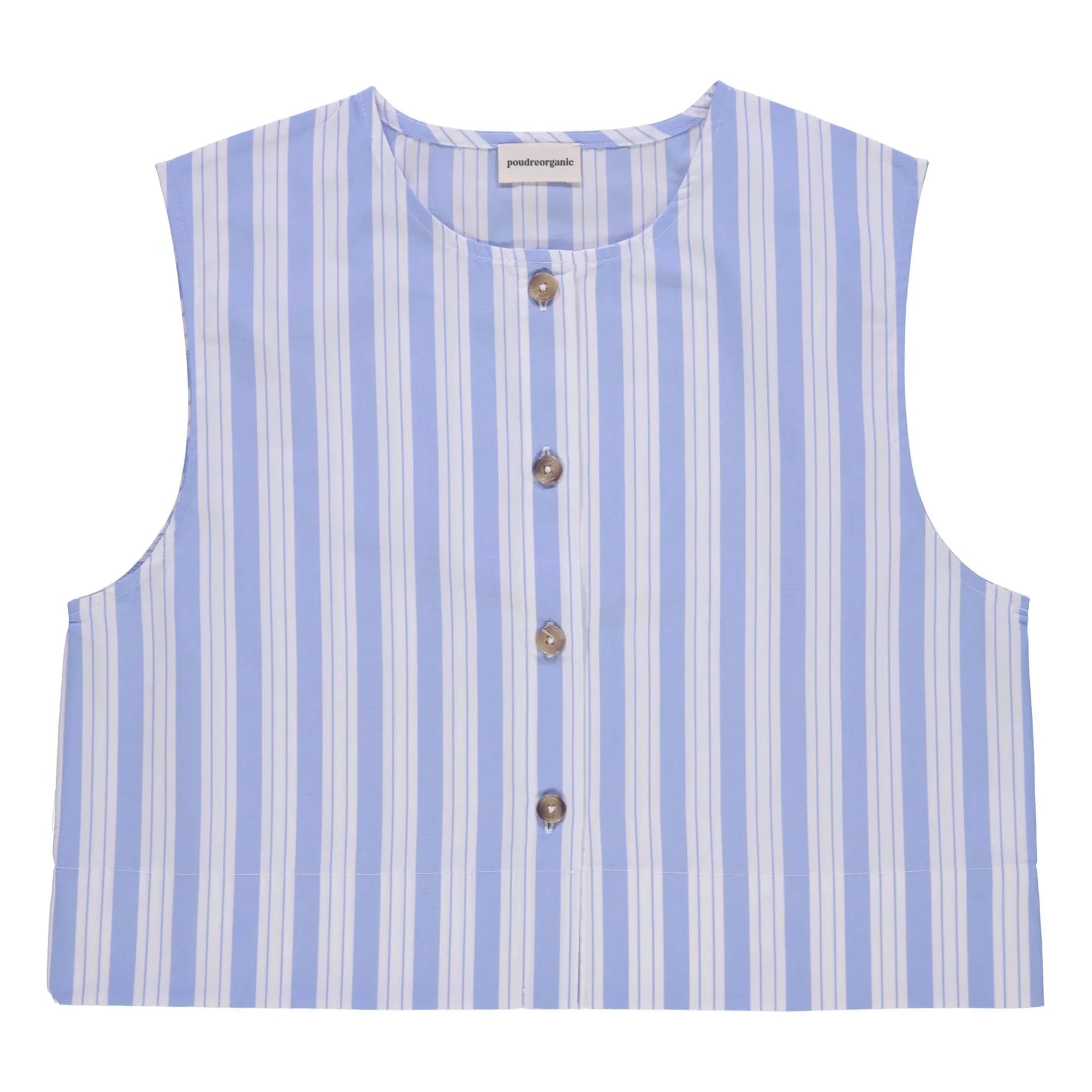 Poudre Organic - Gestreifte Vanille-Bluse | Blau