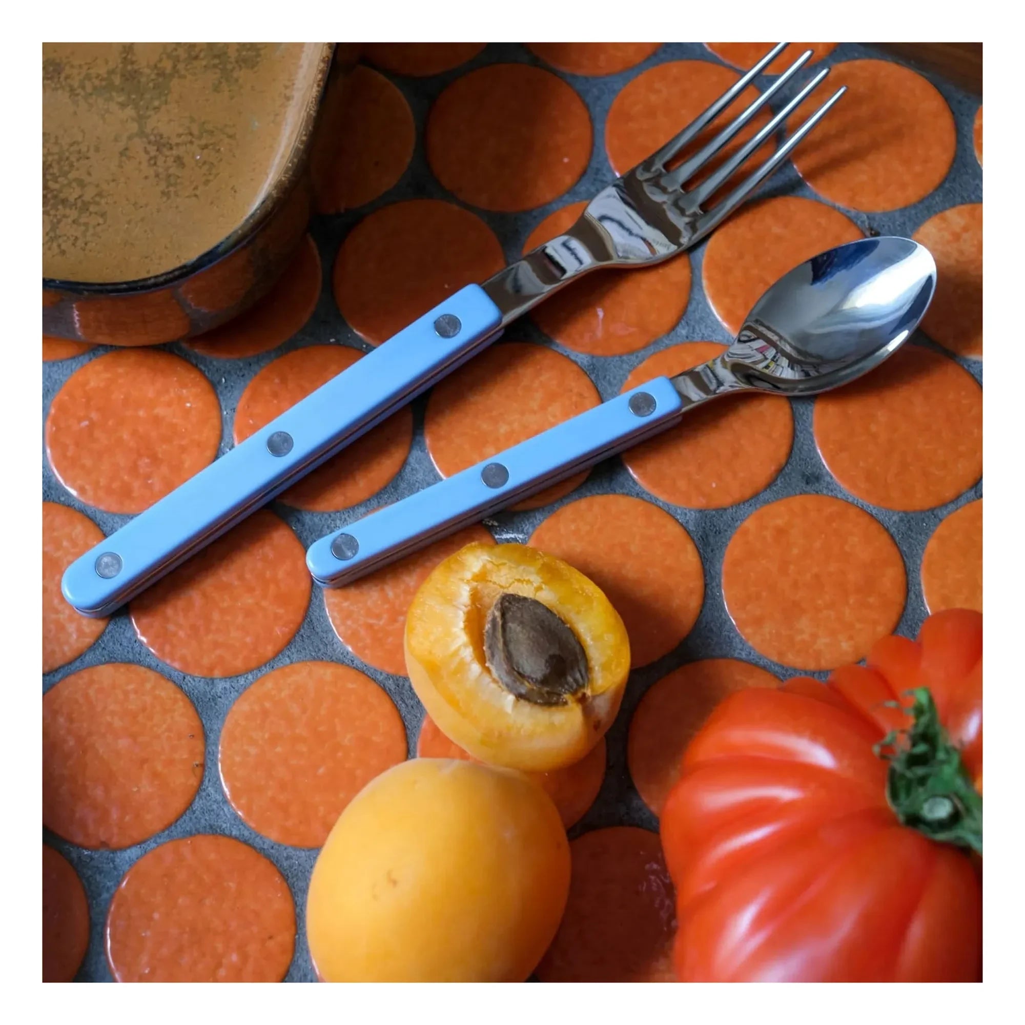 Sabre - Fork and Spoon Set - 4-piece | Light Blue