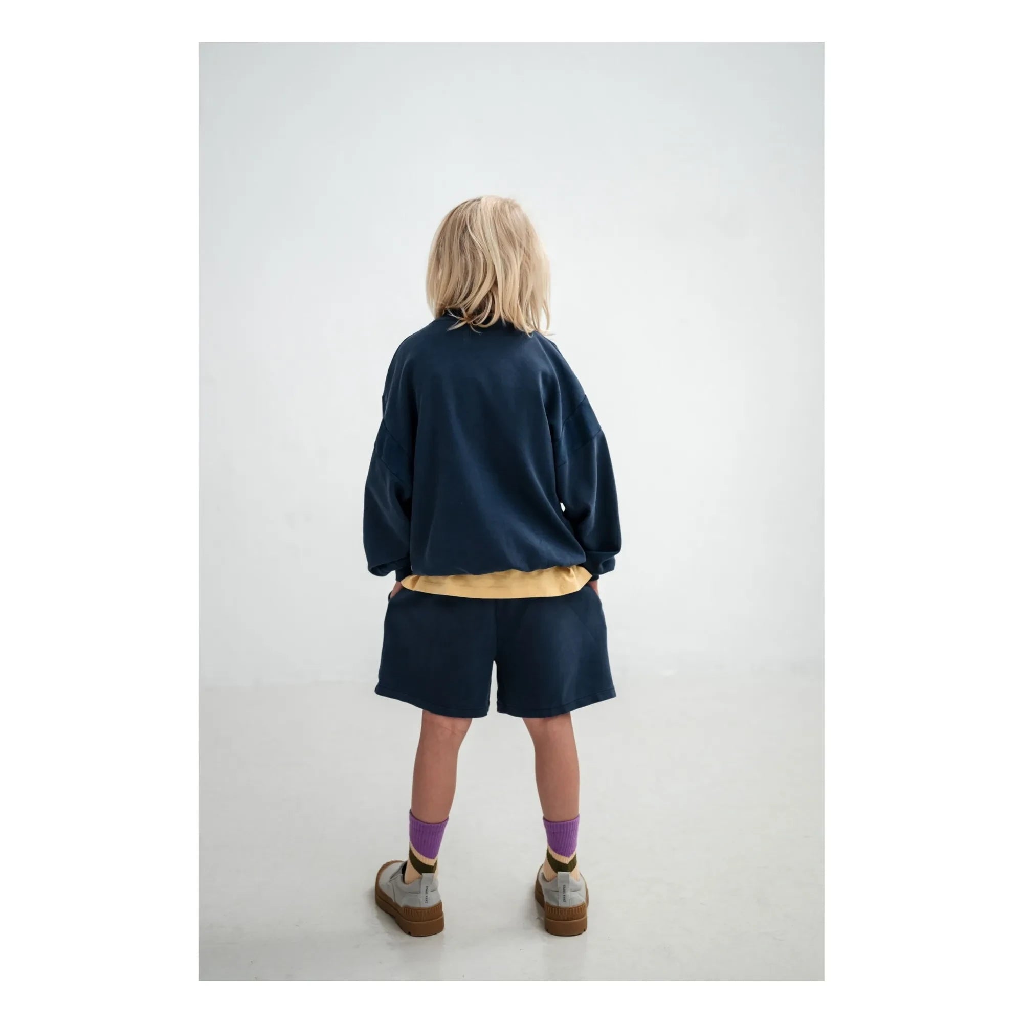 Repose AMS - Organic Cotton Drawstring Jogger Shorts | Night Blue
