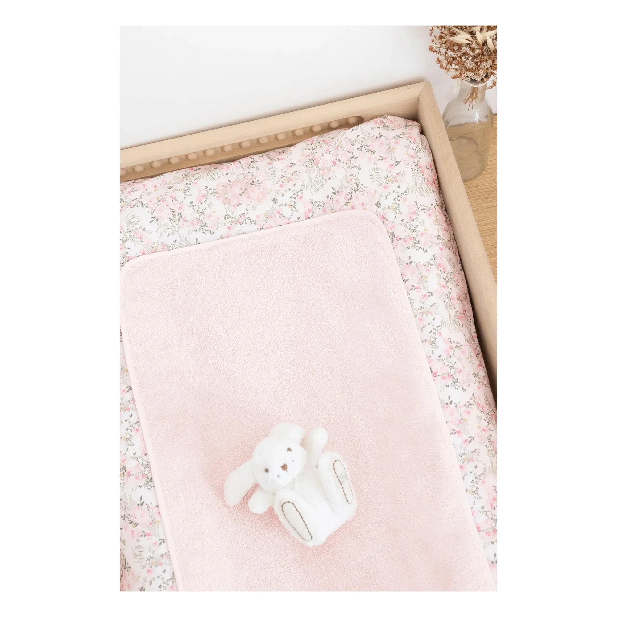 Tartine et Chocolat - Jardin Hivernal Changing Pad Cover | Pink