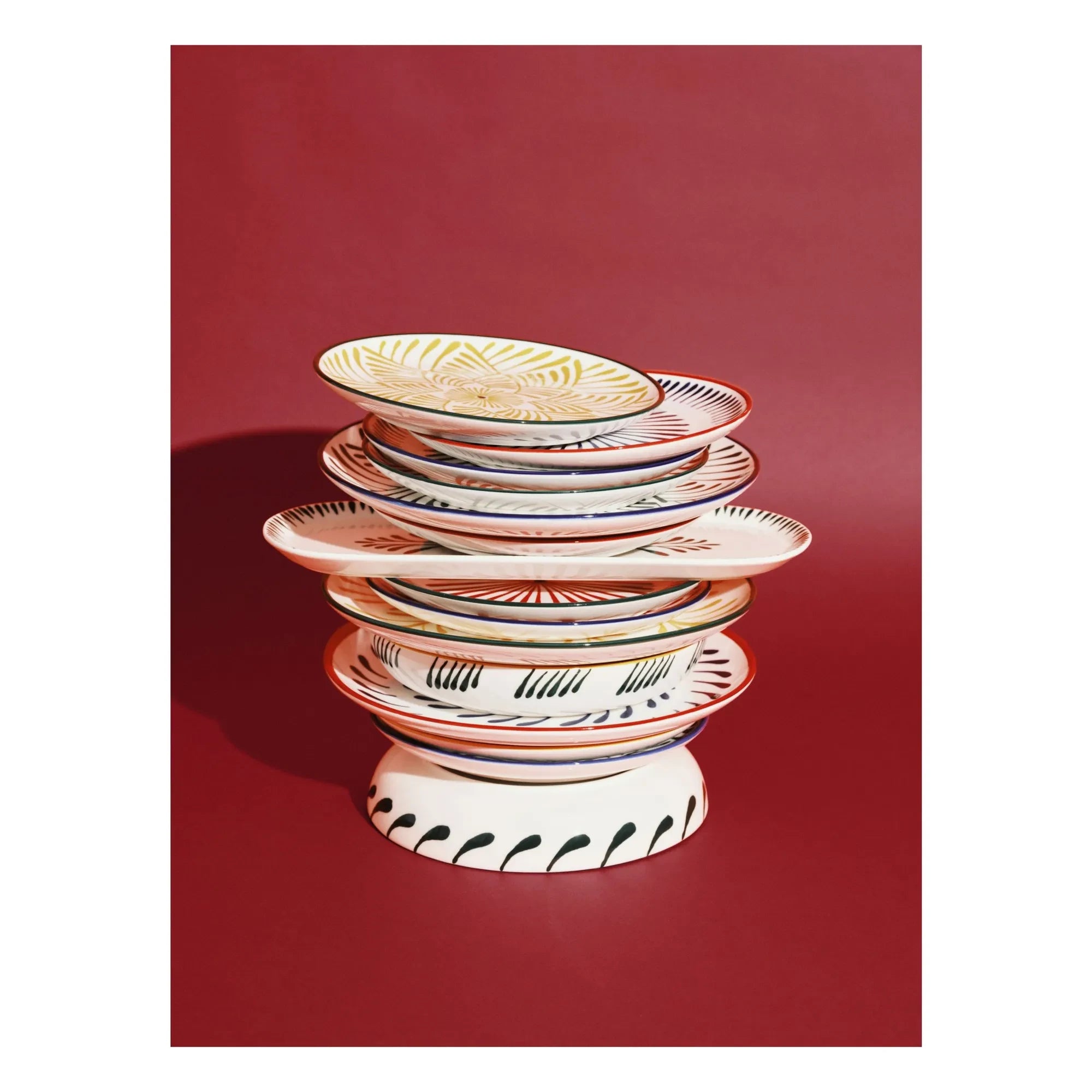 Serax - Baazar oval servis tabağı, Waww La Table - 2'li Set | Yeşil