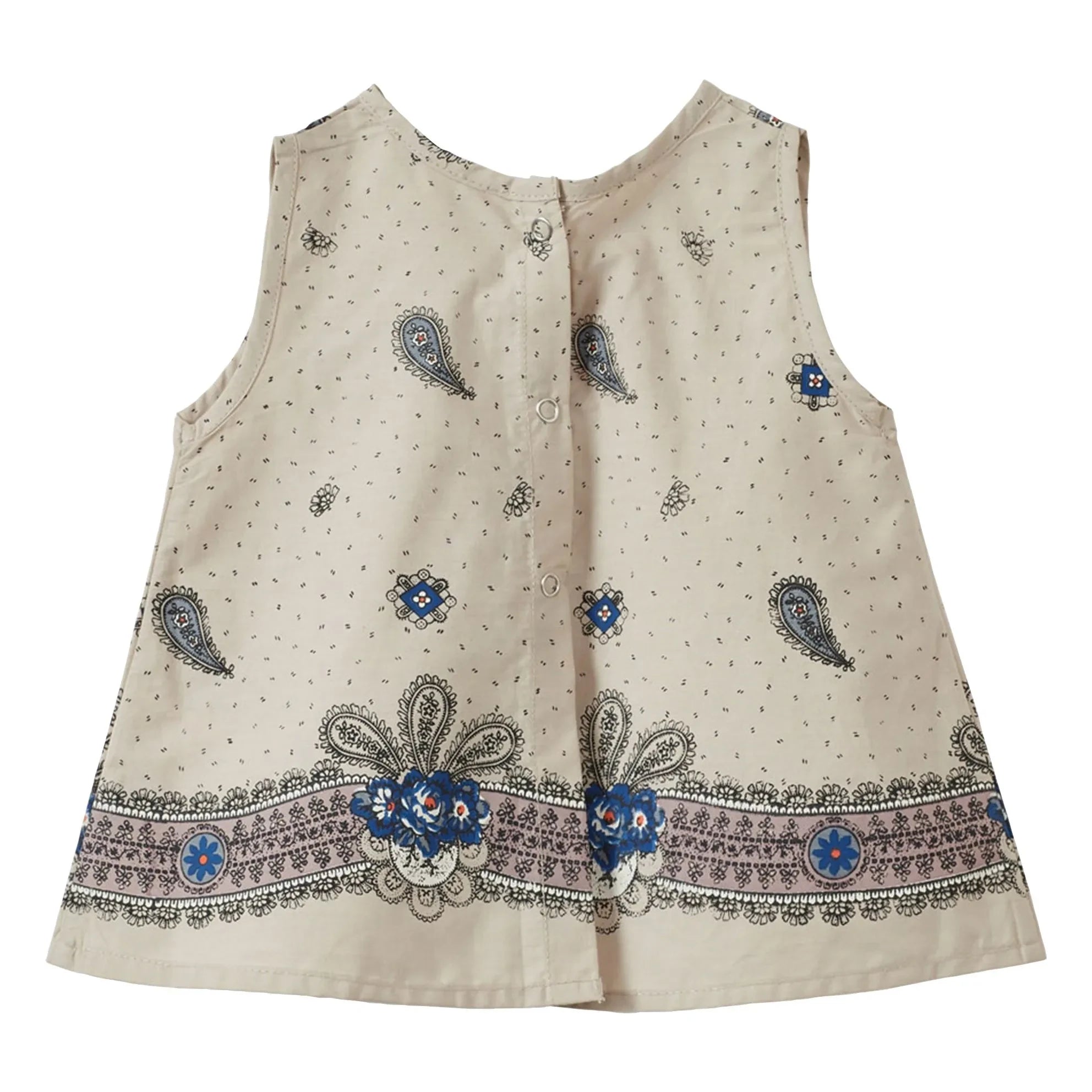 Karamell - Salat Paisley Oberteil und Shorts Set | Ecru