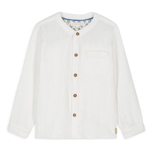 Louise Misha - Amod Organic Cotton Gauze Shirt | White