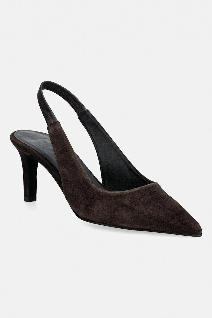 Furla Essential Slingback İnce Topuklu Süet Ayakkabı