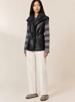 Leon &amp; Harper - Vico Sleeveless Jacket | Black