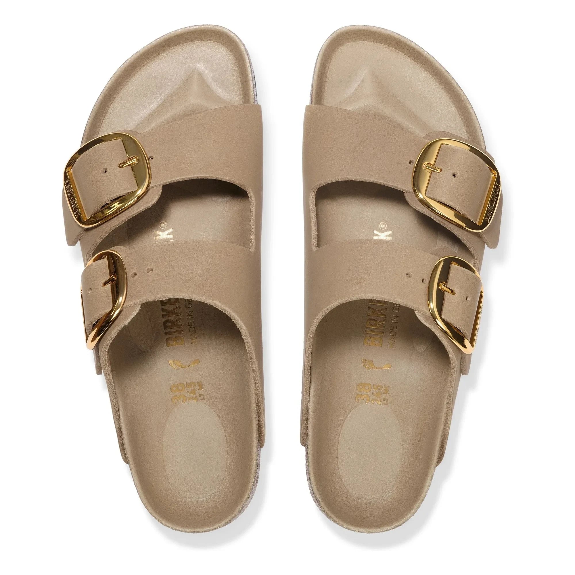 BIRKENSTOCK - Arizona Big Buckle Oiled Leather Sandal | Tobacco