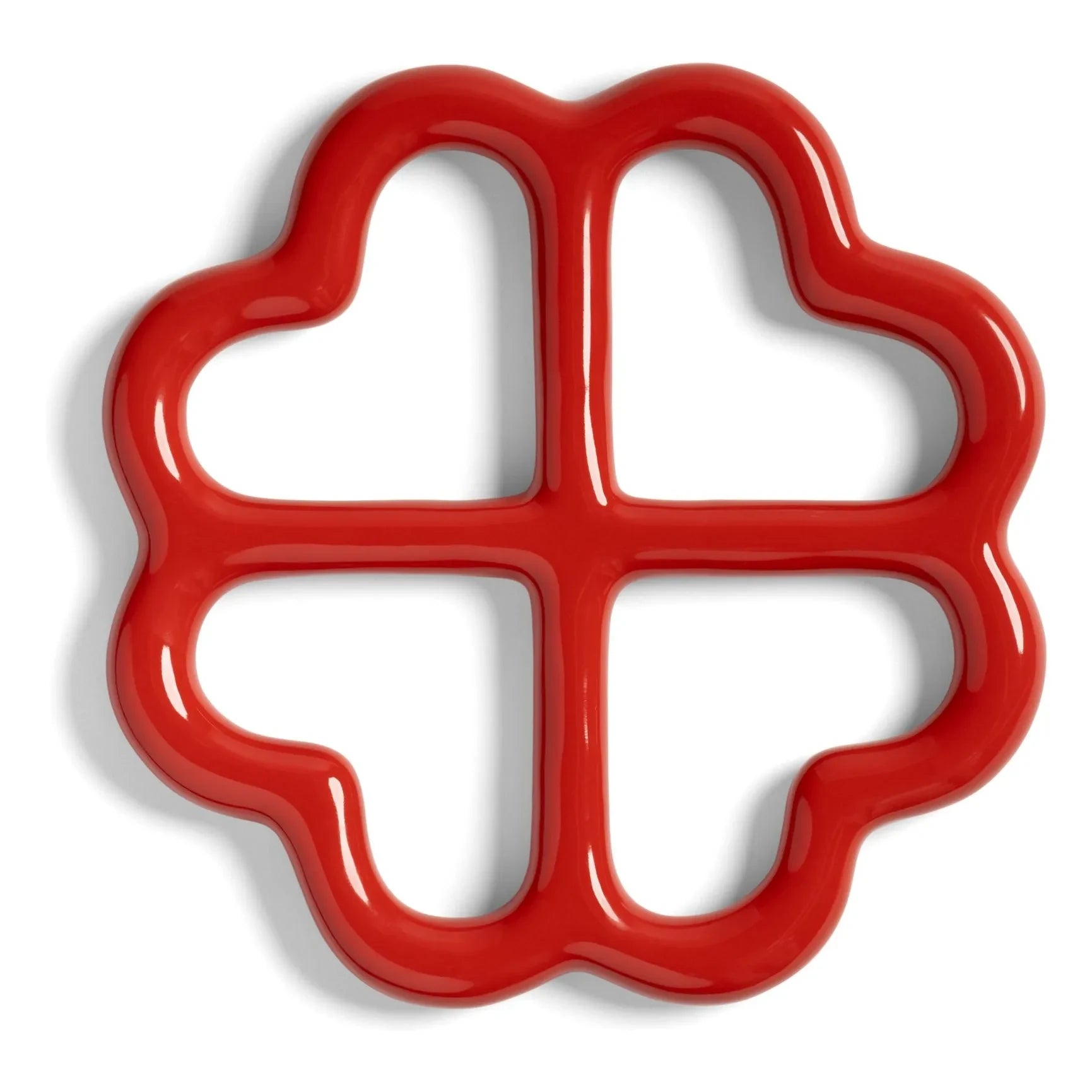 &Klevering - Kleeblatt-Untersetzer | Rot