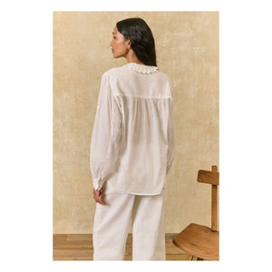 Louise Misha - Cora Organic Cotton Blouse | White