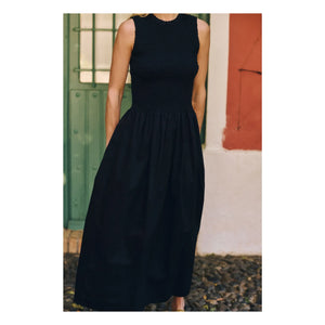 Maria de la Orden - Saint Barth Baumwollkleid | Schwarz