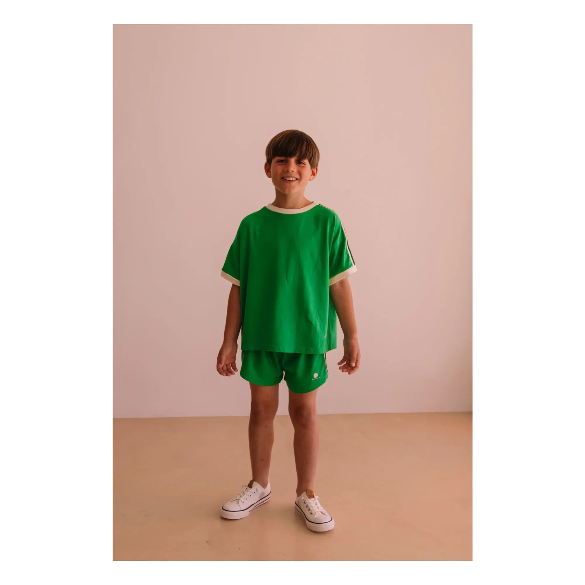 We Are Kids - Taylor Kontrast Organik Pamuk Tişört | Meadow Green