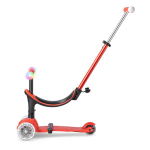 Micro - Mini 3'ü 1 Arada LED Scooter | Kırmızı
