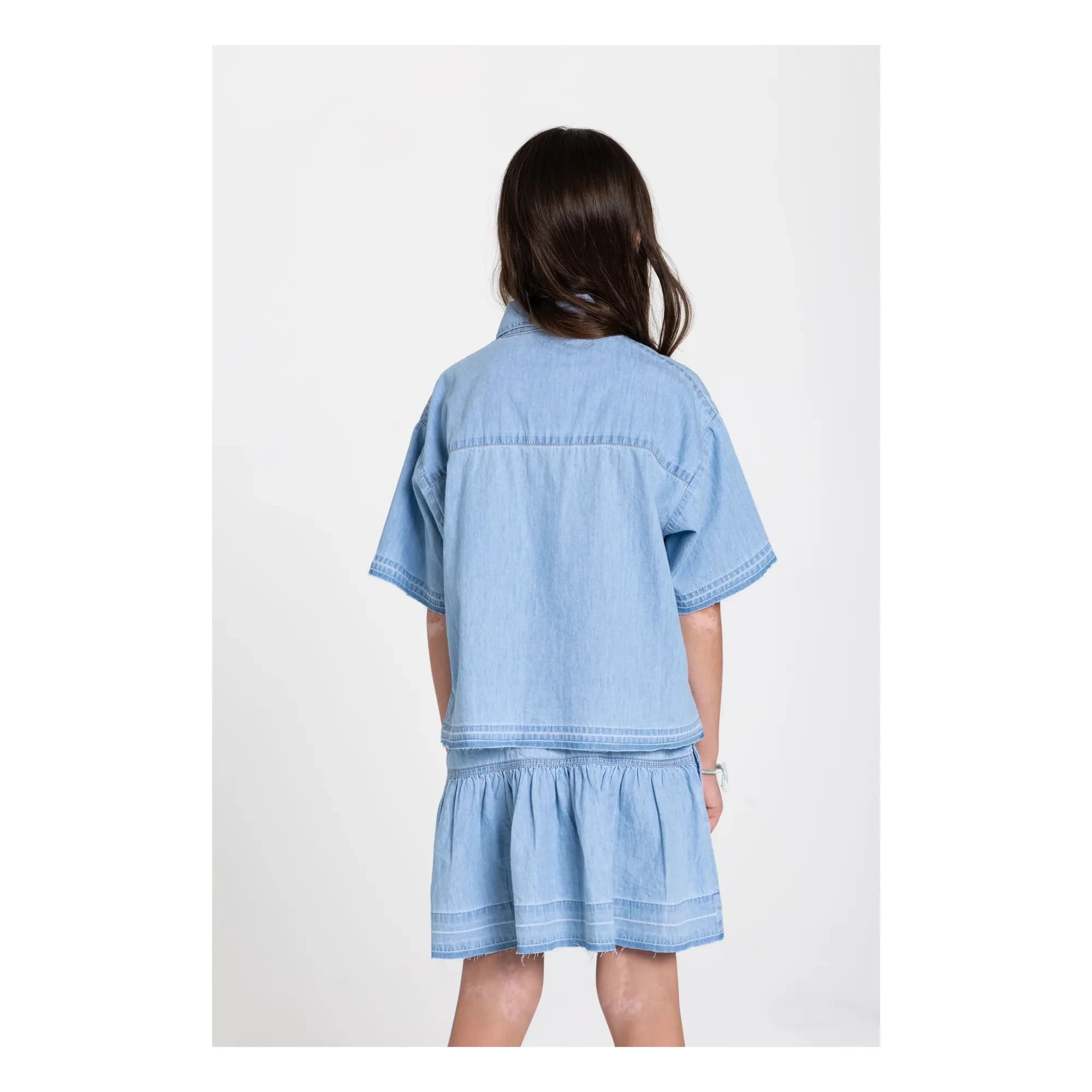 Hundred Pieces - Saskia Jeanshemd | Blau