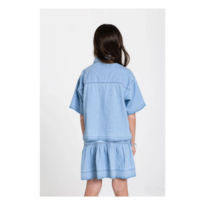 Hundred Pieces - Saskia Jeanshemd | Blau