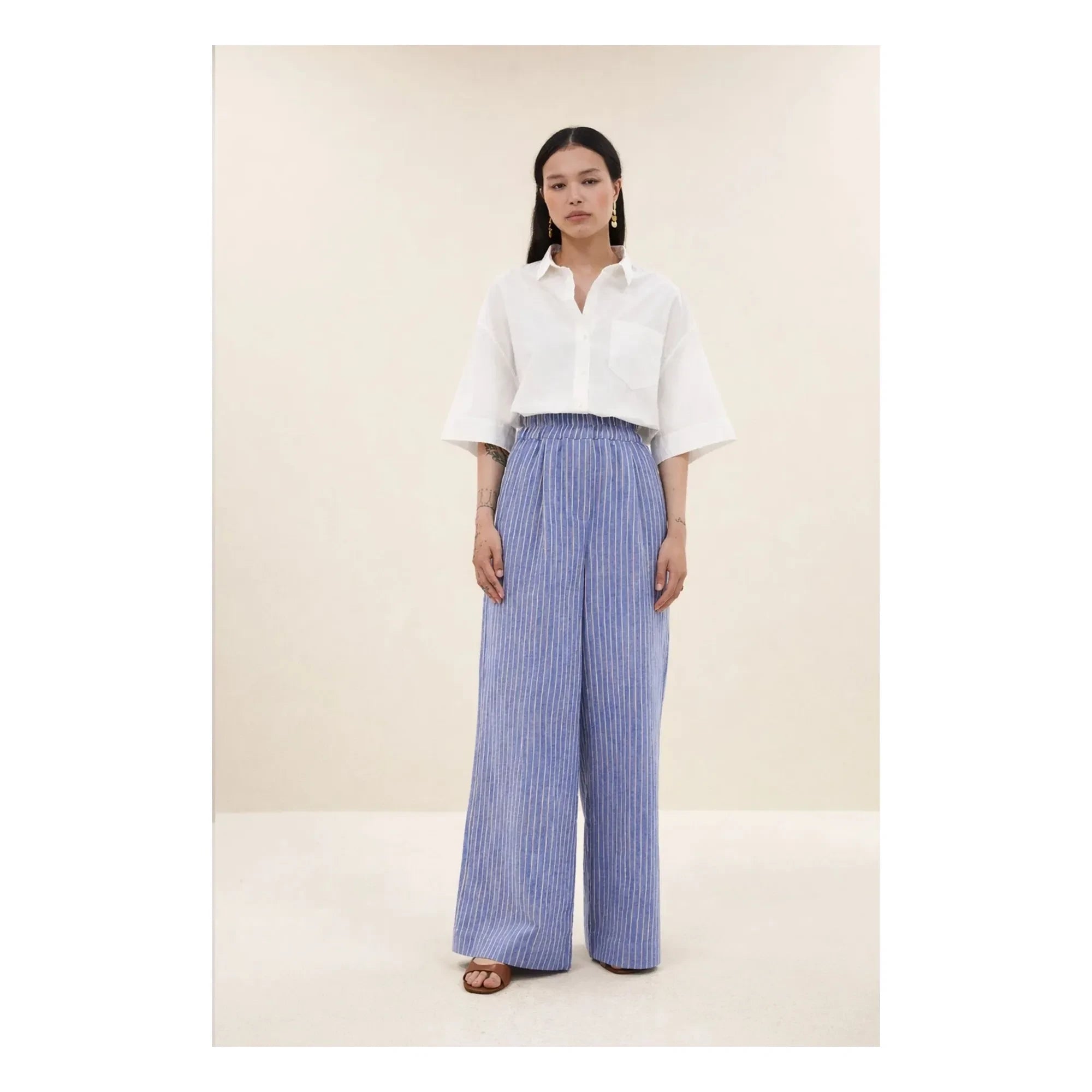 By Bar - Benji Gestreifte Hose | Blau