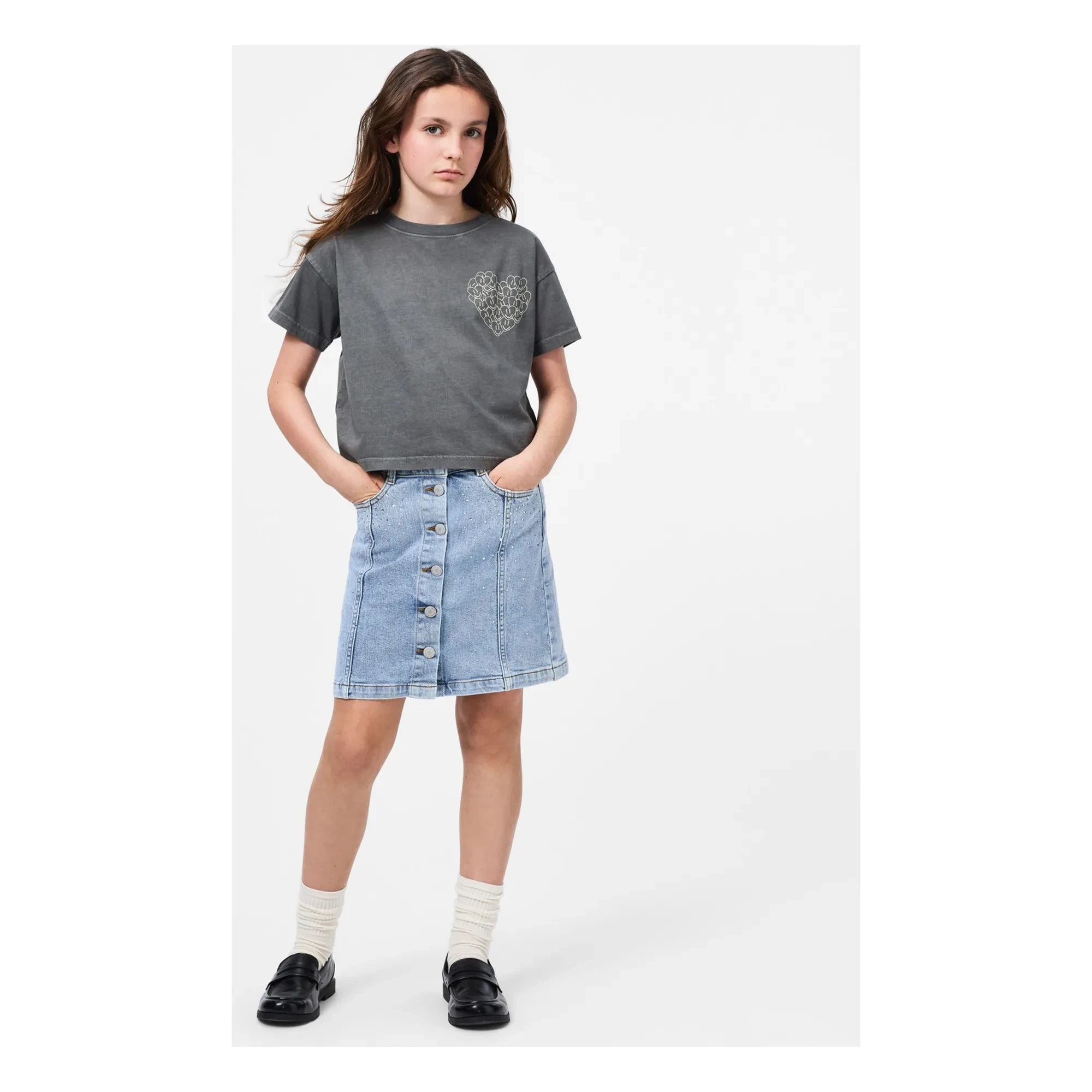 Molo - Runi Love organik pamuklu T-shirt | Koyu gri