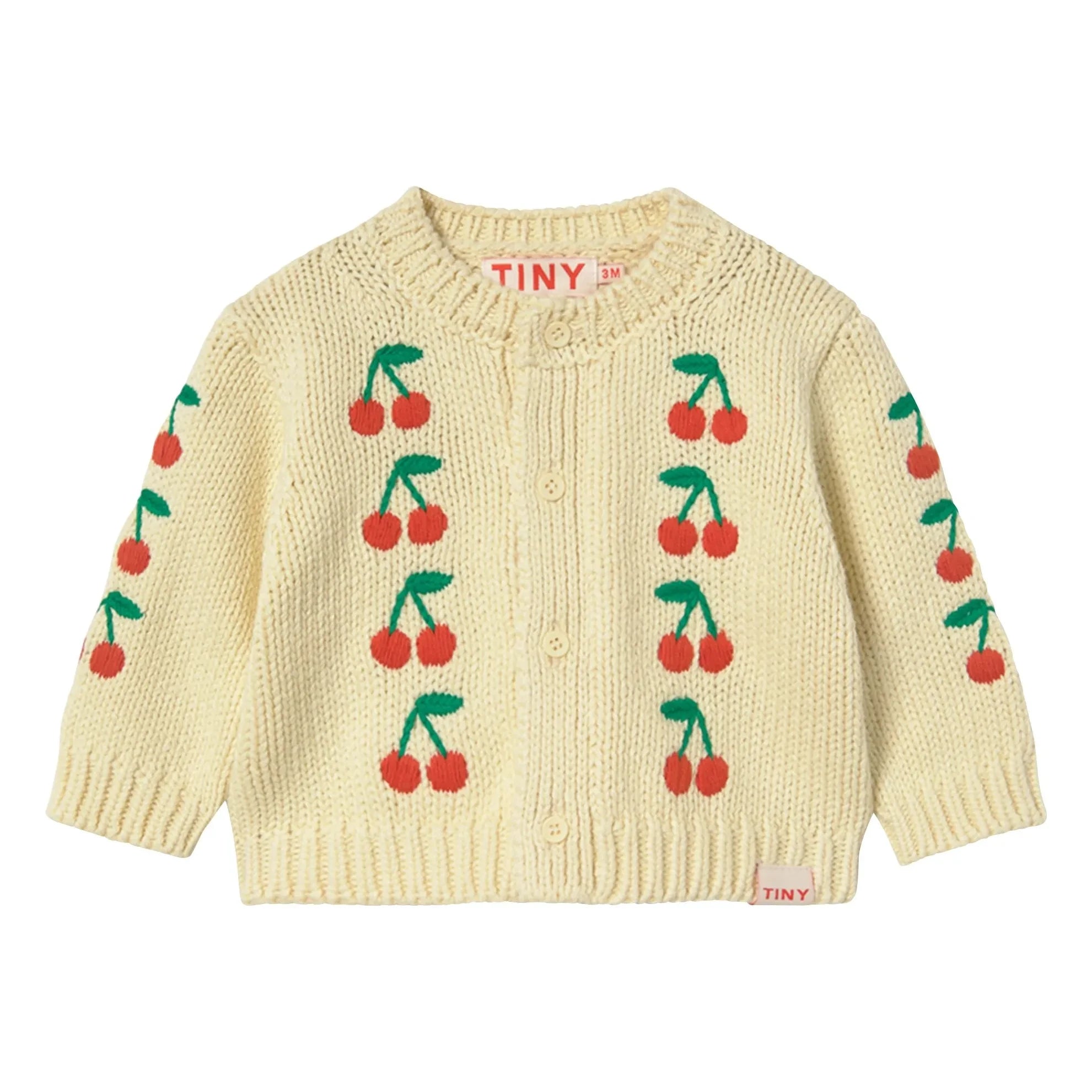 Tinycottons - Cerises Hırka | Soluk Sarı