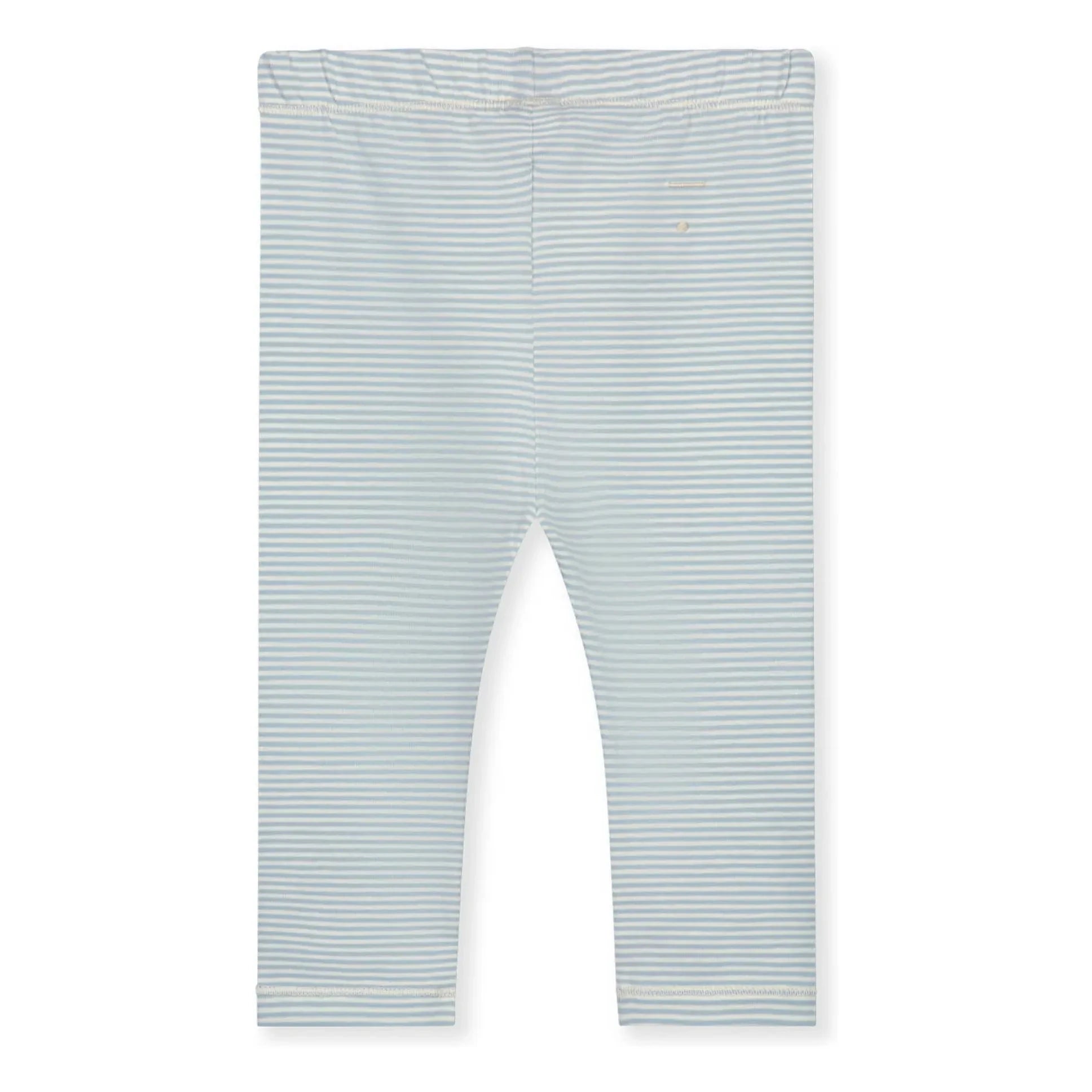 Gray Label - Çizgili Organik Pamuk Bebek Taytı | Açık mavi