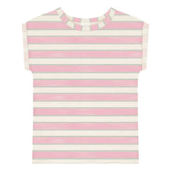 Studio Bohème – Bama Doppelt gestreiftes T-Shirt aus Bio-Baumwolle | Rosa