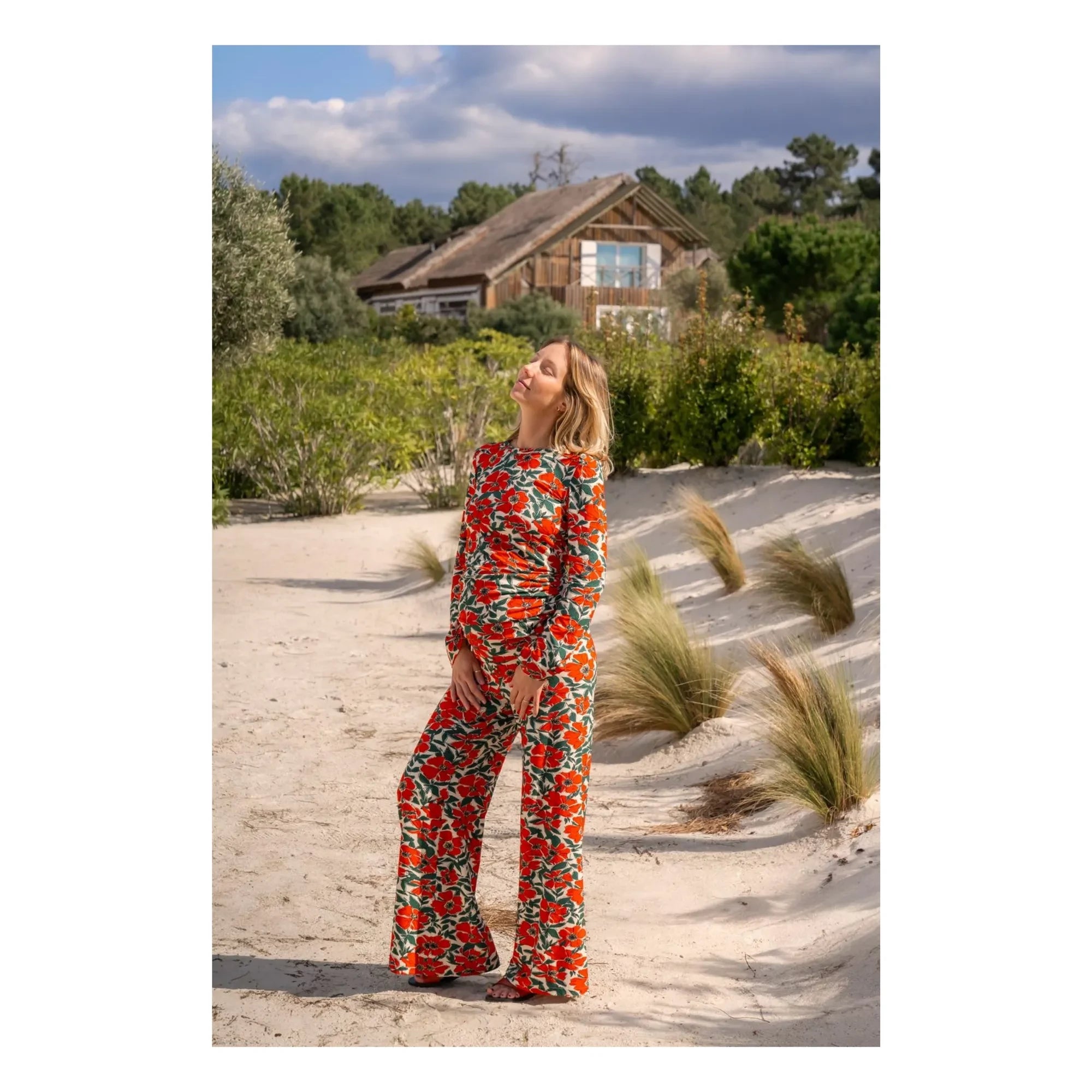 Paloma Collection - Andrea Poppy Hamile Pantolonu | Kırmızı