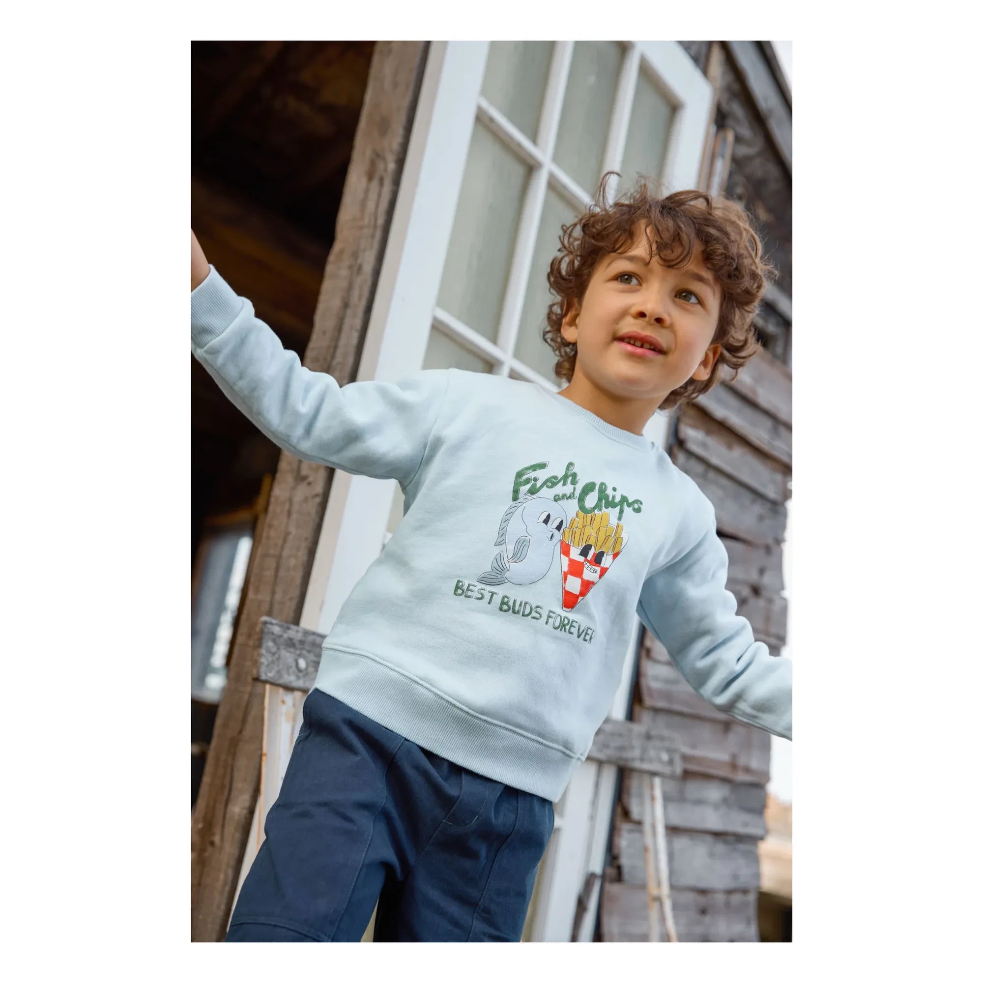 Bonton - Mavi Balık Sweat Smile